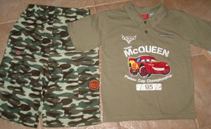 NWT Disney Cars Lightning McQueen Camouflage Short Set Size 6 - Picture 1 of 2