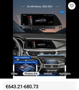 schermo 10.25 pollici alfa romeo stelvio carplay android auto - Foto 1 di 7