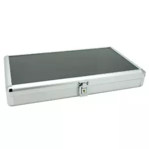 Locking Aluminum Display Case Storage Organizer Sales Presentaiton Case - Picture 1 of 3