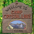 WELCOME TO CAMP CRYSTAL LAKE SIGN 18" x 16.5" Large Plastic Friday the 13th NEW