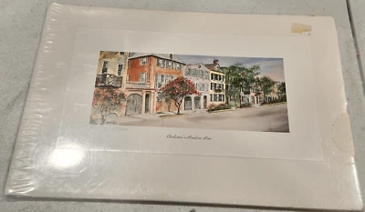 玛丽莲·莫里斯·查尔斯顿彩虹行街铅笔签名艺术印刷品 9 x 5 — 第 1/4 张图片