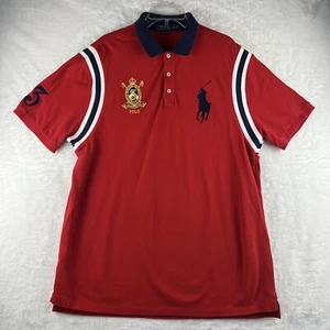 Polo Ralph Lauren Gold Crown King Crest Embroidery Big Pony Rugby Royal Shirt XL - Bild 1 von 7