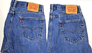 Levi 505 Pantalones Cortos Papá Jeans Pantalones Cortos Clásicos Azul Denim Para Hombres 34 Sin Agua LOTE DE 2 - Imagen 1 de 12