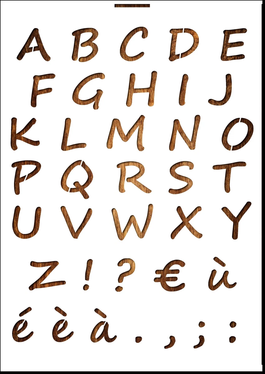 Pochoir Lettre Alphabet à Imprimer Pochoir Lettre Alphabet 40 Pièces 80  Dessins Pochoir à Lettres Pochoir Alphabet Nombres Pochoir De L'alphabet à  Imprimer, image size:851x1200