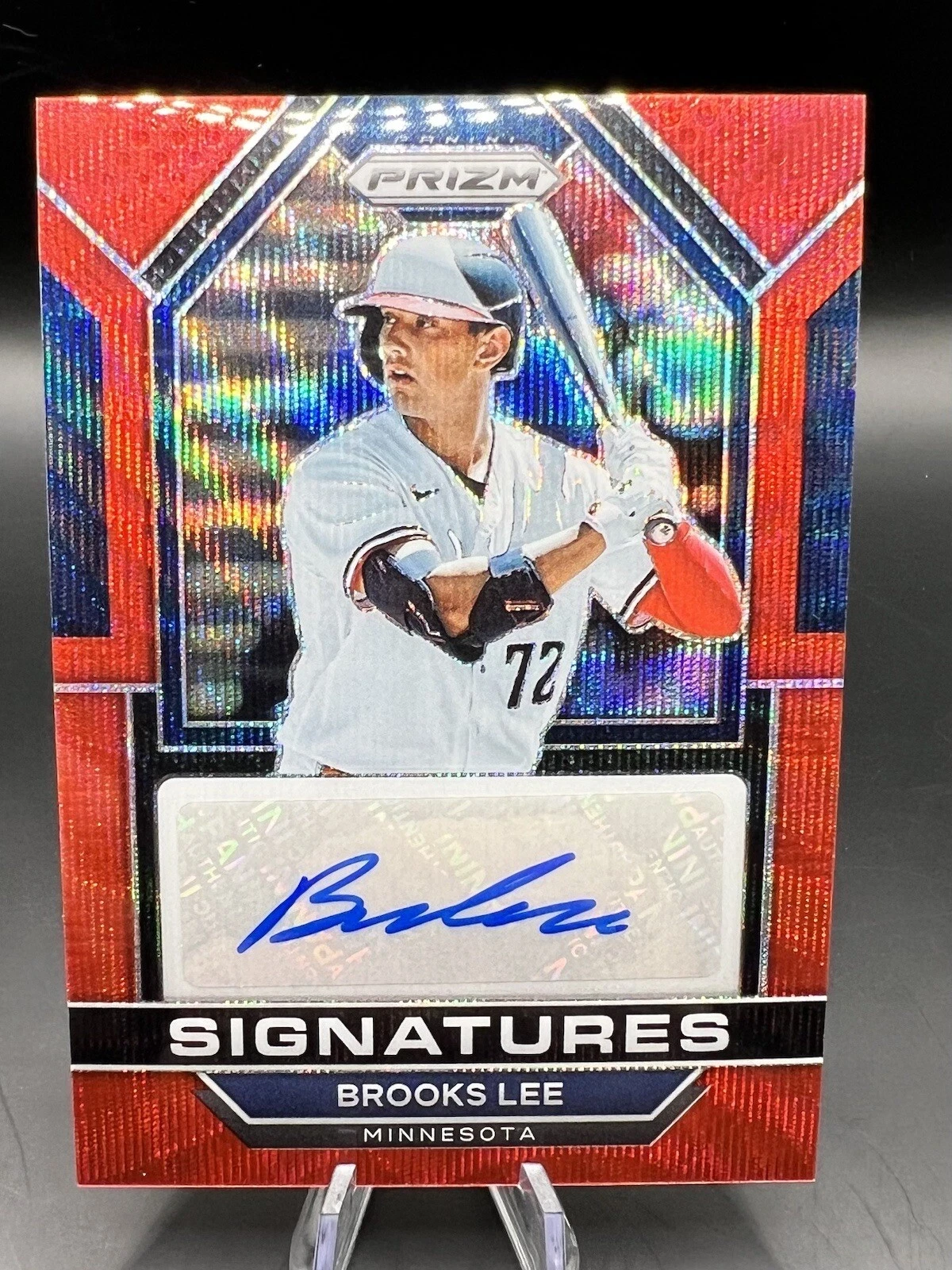 2023 PANINI PRIZM BROOKS LEE SIGNATURES RED AUTO TWINS SP