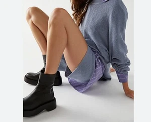 Free People FP Strandshorts Malibu einfarbig Surf Strick Damen Gr. SMALL Herbst Himmel - Bild 1 von 7