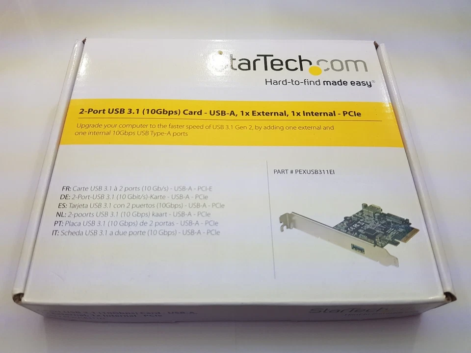 StarTech.com PEXUSB311EI USB 3.1 Gen 2 (10Gbps) External Internal USB-A PCI-e x4 - Image 1 of 4