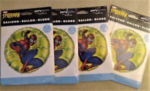 Spiderman Marvel 18"  Mylar Balloons Party  Hallmark Vintage 8 pc