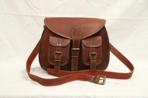 Crossbody Vintage New Leather Brown Shoulder Purse Handmade Handbag Messenger - Picture 1 of 6
