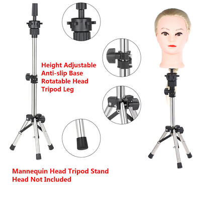Salon Hairdressing Training Head Holder Adjustable Mannequin Doll Tripod Stand • 16.97€