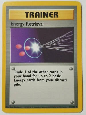 Energy Retrieval 81/102 LP - B2G1F - 1999 Base Pokemon Card $2 Combined Shipping - Image 1 of 2