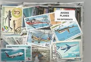 Lot 300 timbres thematique " Avions" - Foto 1 di 1