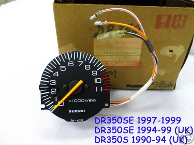 Suzuki DR350 Tachometer 1990-99 NOS DR350S DR350SE TACHO METER Gauge 34210-14D00 Foto 1 de 4