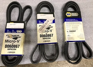 Qty 3 - Gates NAPA Micro-V D060867 Serpentine Belt - New - Picture 1 of 3