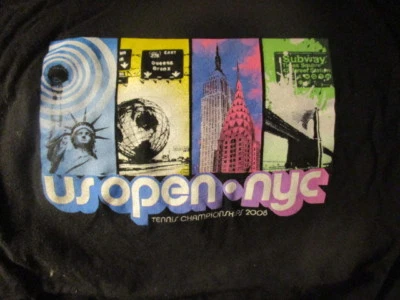 Black 2008 US OPEN Tennis Logo T Shirt Large USTA - Image 1 of 3