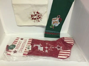 Medias de Navidad, toalla de mano y funda de almohada - Imagen 1 de 9