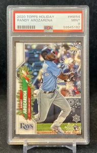 Randy Arozarena 2020 Topps Holiday #HW54 Rookie RC Tampa Bay Rays PSA 9 - Foto 1 di 2