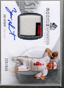A2215- 2013 SP Authentic #173 Zac Dysert Auto Jersey /650 SAMPLE PIC - Picture 1 of 2