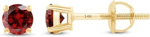 0.20 Ct / 0.25Ct Diamond Stud baby Earrings Lab Grown 14k Yellow Gold - Picture 1 of 23