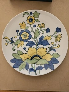  Richard Ginori Italien 10 1/4" Speiseteller weiß gelb, blau, grün geblümt  - Bild 1 von 5