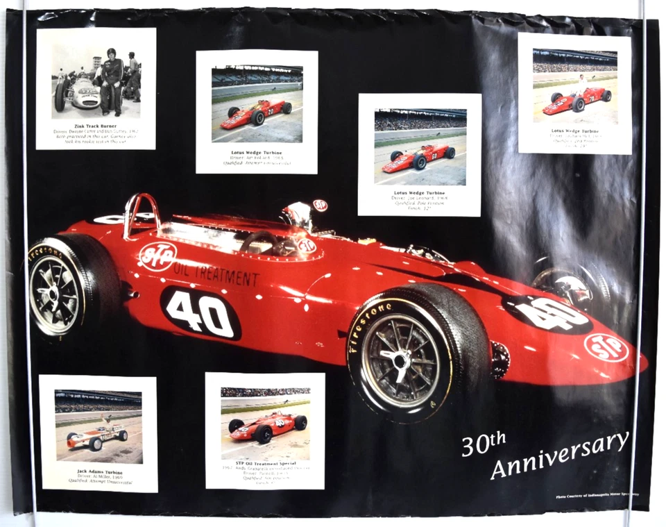 30 Aniversario Indianápolis 500 STP Tratamiento de Aceite Especial - PÓSTER 17"x22" Foto 1 de 1