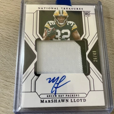 2024 Panini National Treasures Marshawn Lloyd True RPA /49 - Image 1 of 3
