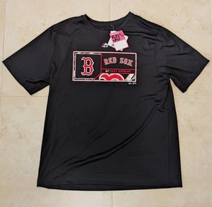 Majestic Boston Red Sox MLB Baseball Black Short Sleeve T-Shirt Size Large NWT - Picture 1 of 8