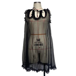 Vintage Blanche Womens Size S Black Sheer Babydoll Negligee - Picture 1 of 10