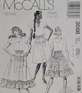 McCall's 3588  Misses' Skirt & Petticoat Uncut SZ Small  Sewing Pattern NEW - Picture 1 of 4