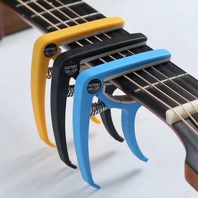 Guitar Capo Acoustic Black Blue Yellow Electric Bass Trigger Capo for Guitar - Image 1 of 4
