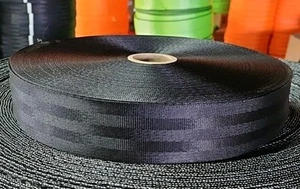 155' Roll of 2" Black Seat Belt Webbing - NEW! - Imagen 1 de 1