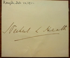 Admiral Herbert Leopold Heath (1861-1954) Autograph ~ Signed Card - Picture 1 of 2