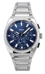 Fossil Everett Analog Stainless Steel Blue Dial Quartz FS6104 Men's Watch - Picture 1 of 4
