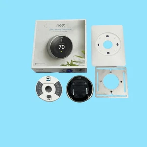 Nest A0013 Smart Learning Thermostat Thermostat Stainless Steel T3007ES #W3877 - Picture 1 of 12