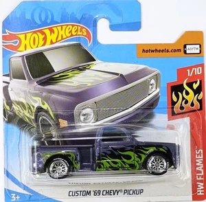 Hot Wheels '69 Chevy Custom Car Real Riders Free Shipping - Foto 1 di 11