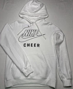 Nike Cheer Mujer Club Estilo Polar Sudadera con Capucha Blanca con Negro Talla Pequeña ENVÍO GRATUITO - Imagen 1 de 6