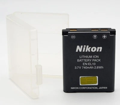 Batería Original Nikon EN-EL10 3.7V 740mAh Totalmente Probada con Estuche Vendedor de EE. UU. Foto 1 de 4