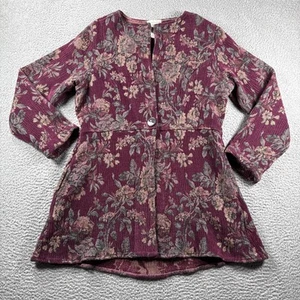 Chaqueta tapiz Soft Surroundings para mujer M PETITE Jaquard floral boho caprichosa - Imagen 1 de 14