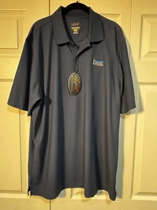 NEU XXL GREG NORMAN PLAY DRY SERIES GOLFSHIRT, blau mit SENIOR SPIELER LOGO - Bild 1 von 4