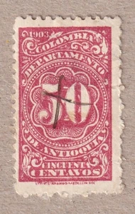 50 centavos ANTIOQUIA COLOMBIA 1903 - SELLO CLÁSICO 765Y2 - Imagen 1 de 3