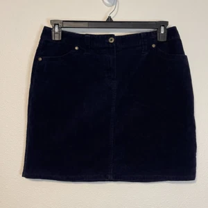 Brooks Brothers Corduroy Navy Mini Skirt Size 10 - Picture 1 of 10