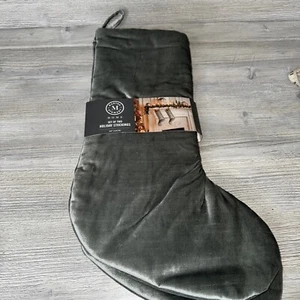 Martha Stewart Home 22” Christmas Stockings Sage Green Silver Set Of 2- NWT - Picture 1 of 3