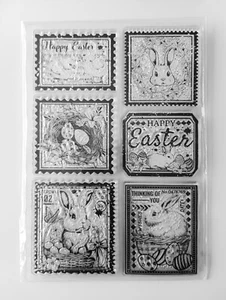 Easter Bunny Rabbit Clear Stamp Set - Approx 15 x 10cm - Picture 1 of 5