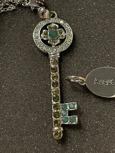 NIB Kirks Folly Key to My Heart Crystal Birthstone Necklace August Friendship! - Picture 1 of 9