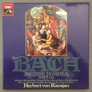 C941 Bach Mass Schwarzkopf Höffgen Gedda Karajan 2LP EMI 1 C 181-01 791/92 M - Picture 1 of 4