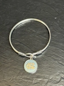North Carolina Tar Heels Silver Cuff Bangle Bracelet Jewelry UNC - Picture 1 of 3