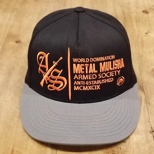 Metal Mulisha Hat Cap Size S/M Black World Domination Armed Society AS Flex Fit - Picture 1 of 8