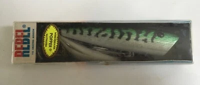 Vintage Rebel Wind-cheater popper Lure WBP- 8414 Popper Green Bucktail Mackerel - Image 1 of 4