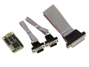 Carte MiniPCIe parallèle LPT DB25 COM RS232 DB9 Format mPCIe Full Size - CH384L - Picture 1 of 3