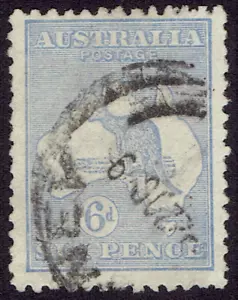 AUSTRALIA - 1915 - KANGAROO & MAP 6p Ultra - Sc #48 - Used VF - Picture 1 of 2